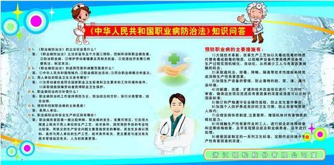 《中華人民共和國職業病防治法》知識問答展板 專業宣傳，守護健康